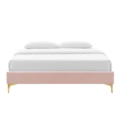 Sutton Performance Velvet Queen Bed Frame