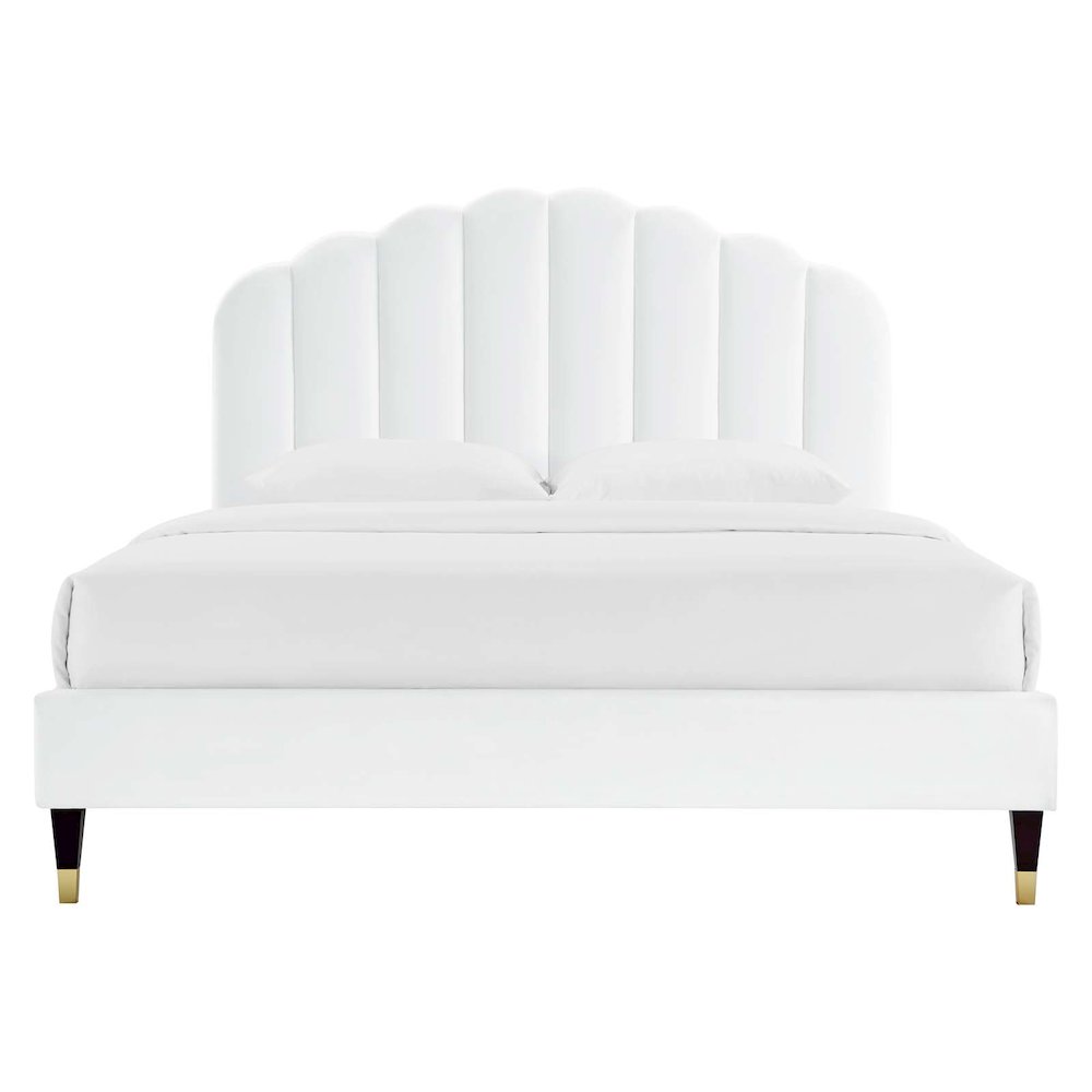 Daisy Performance Velvet Queen Platform Bed