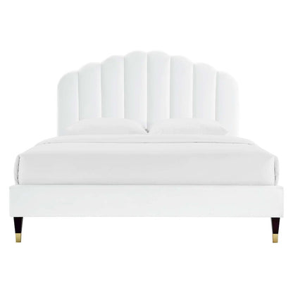 Daisy Performance Velvet Queen Platform Bed