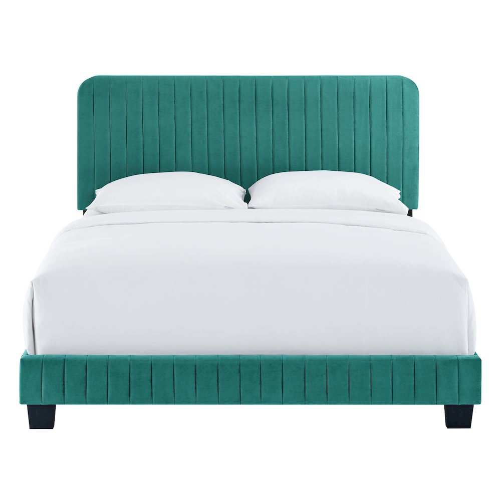 Celine Channel Tufted Performance Velvet King Bed