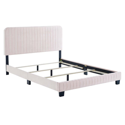 Celine Channel Tufted Performance Velvet Queen Bed