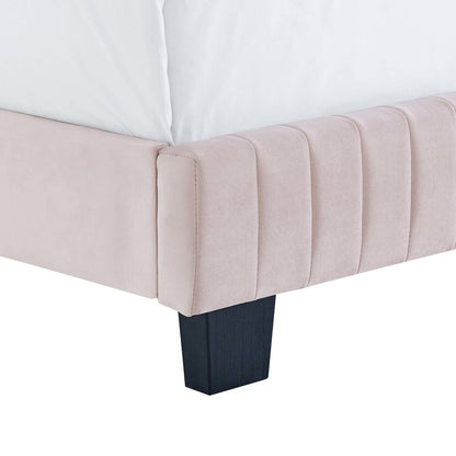 Celine Channel Tufted Performance Velvet Full Bed