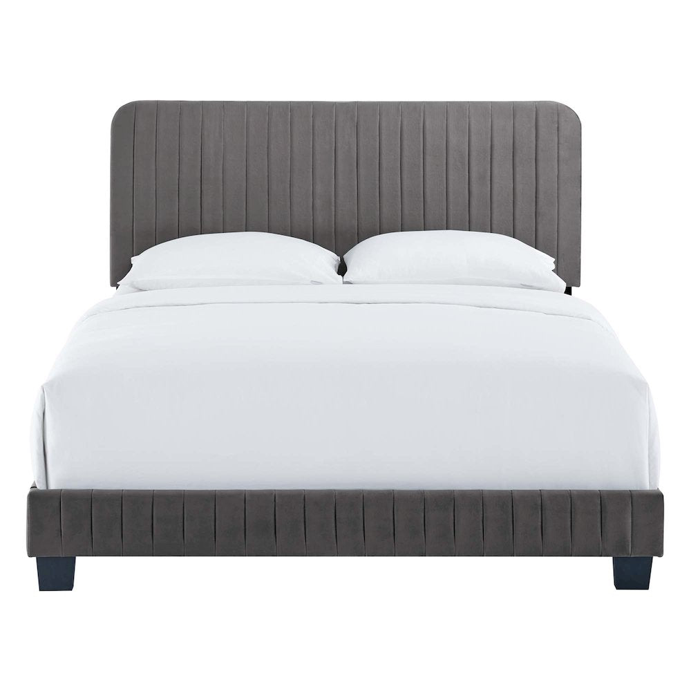 Celine Channel Tufted Performance Velvet Full Platform Bed