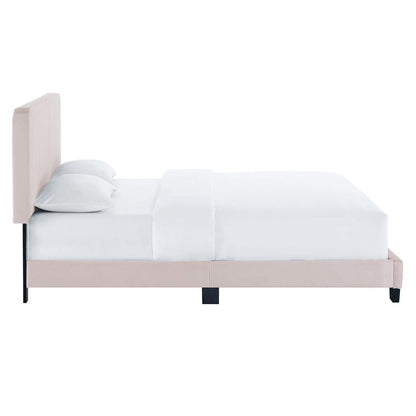 Celine Channel Tufted Performance Velvet Full Platform Bed