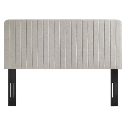 Milenna Channel Tufted Upholstered Fabric Full/Queen Headboard