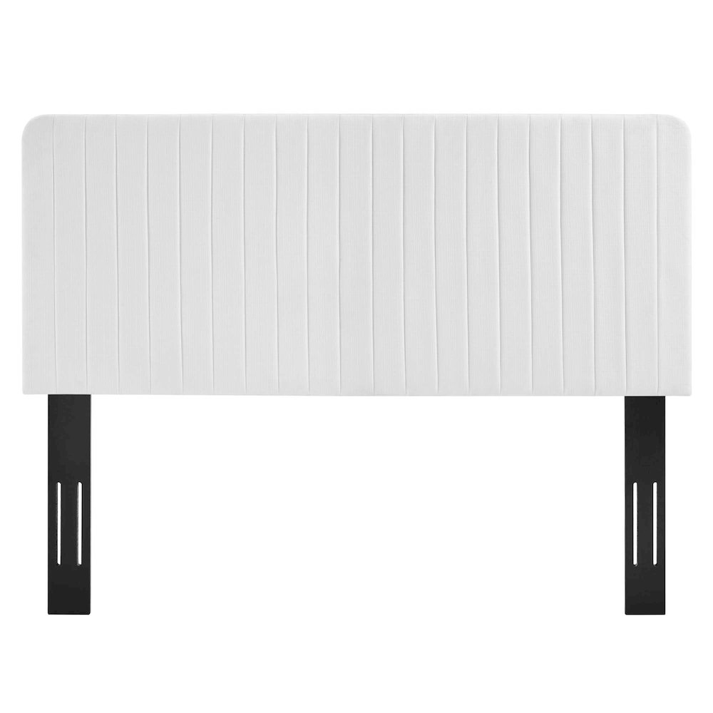 Milenna Channel Tufted Upholstered Fabric King/California King Headboard