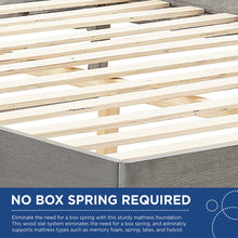 Sierra Cane and Wood Queen Platform Bed With Angular Legs
