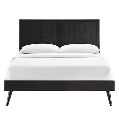 Alana Wood Queen Platform Bed With Splayed Legs