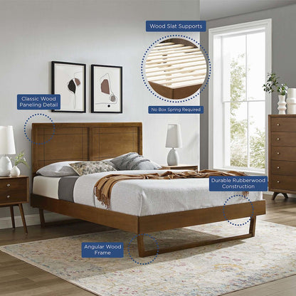 Marlee Wood Queen Platform Bed With Angular Frame