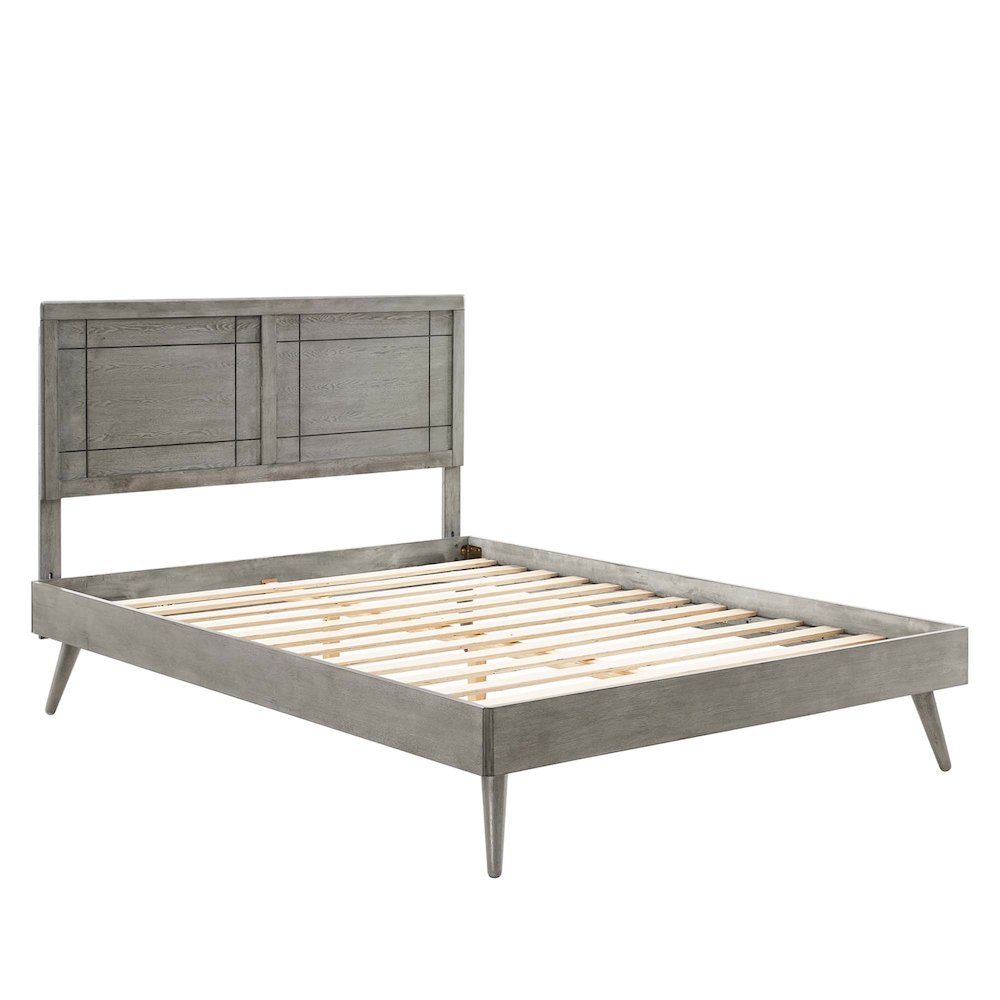 Marlee Wood Queen Platform Bed With Splayed Legs