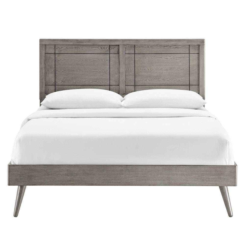 Marlee Wood Queen Platform Bed With Splayed Legs