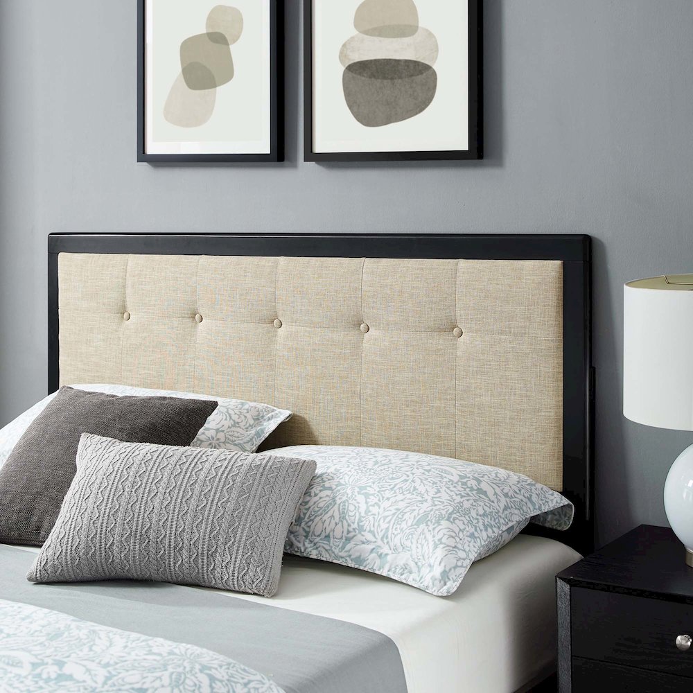Willow Wood Queen Platform Bed With Splayed Legs