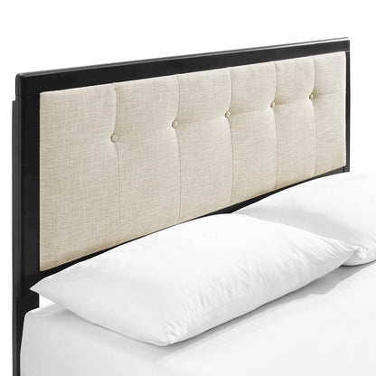 Willow Wood Queen Platform Bed With Splayed Legs