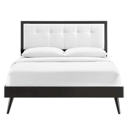 Willow Wood Queen Platform Bed With Splayed Legs