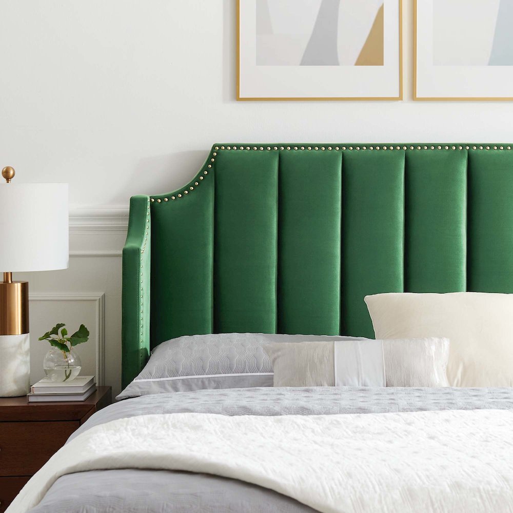 Daniella Performance Velvet Queen Platform Bed