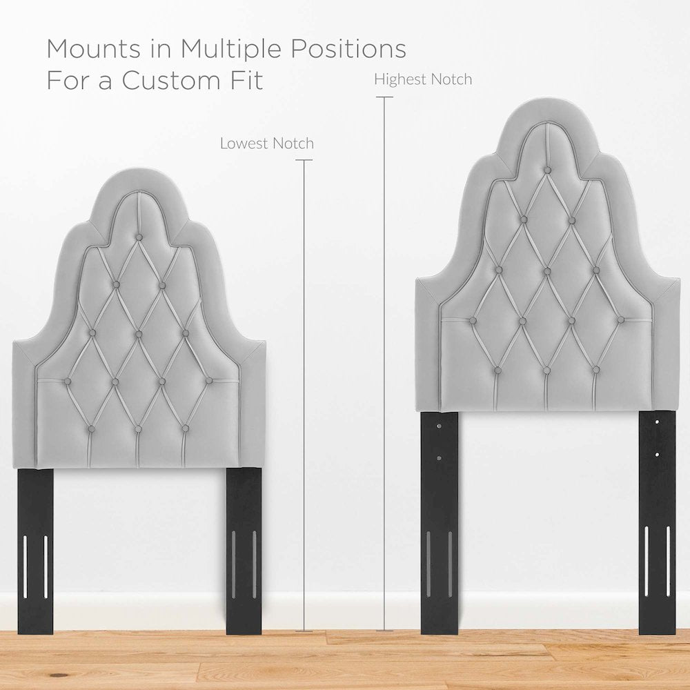 Augustine Tufted Performance Velvet Twin Headboard
