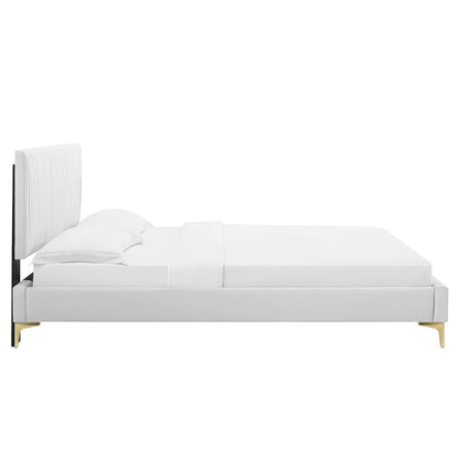 Peyton Performance Velvet Queen Platform Bed