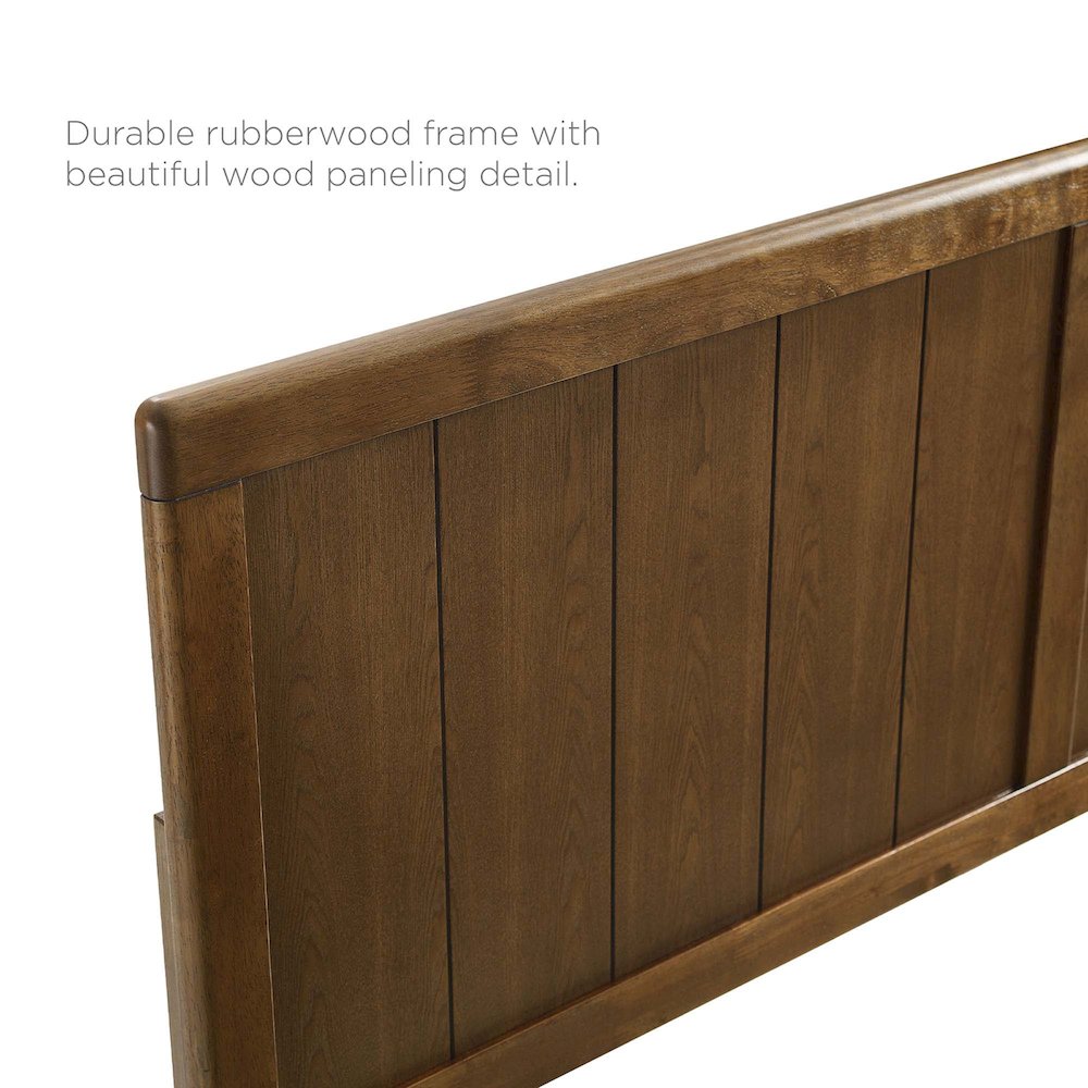 Alana Wood King Platform Bed With Angular Frame