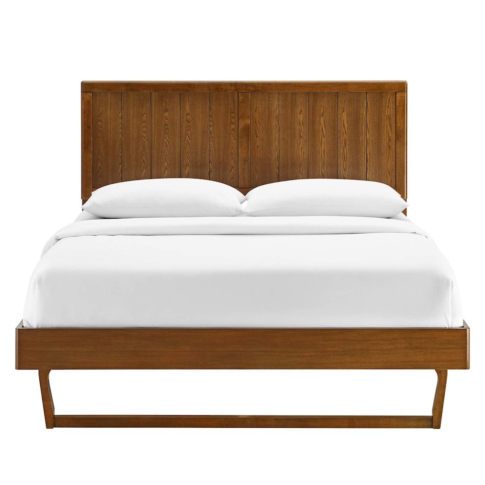 Alana Wood Twin Platform Bed With Angular Frame