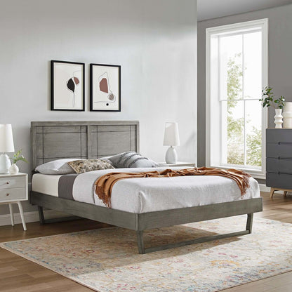 Marlee Wood King Platform Bed With Angular Frame