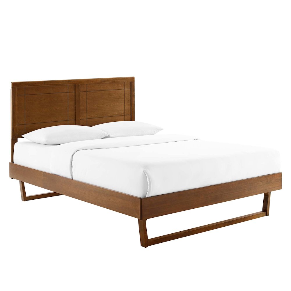 Marlee Wood Twin Platform Bed With Angular Frame