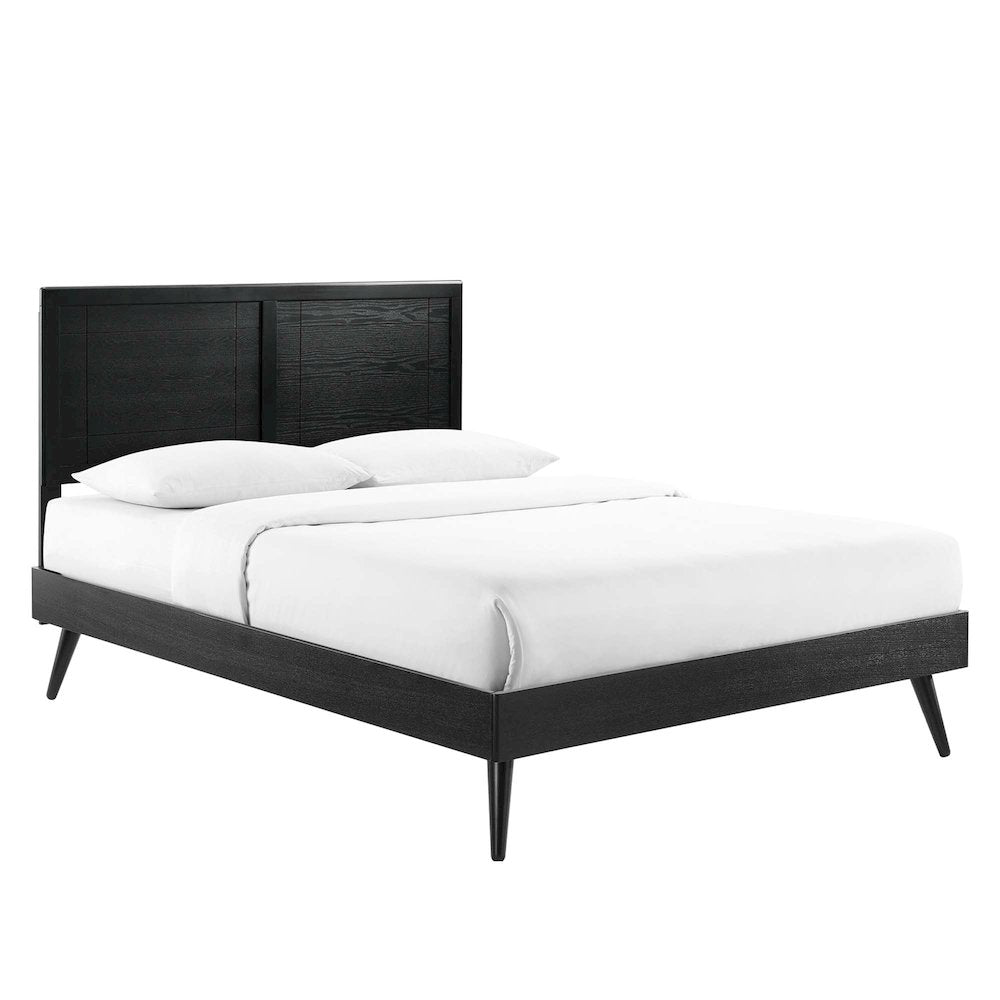 Marlee Wood Full Platform Bed With Splayed Legs