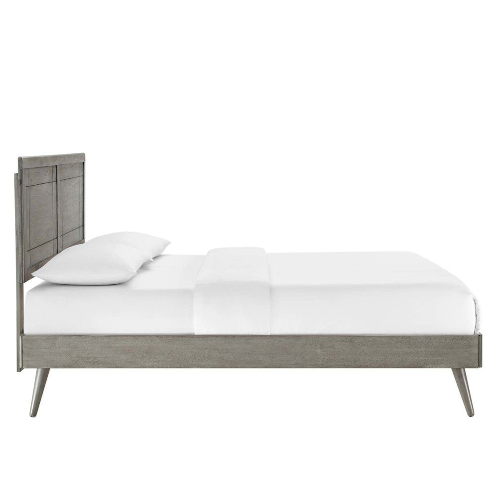 Marlee Wood Full Platform Bed With Splayed Legs