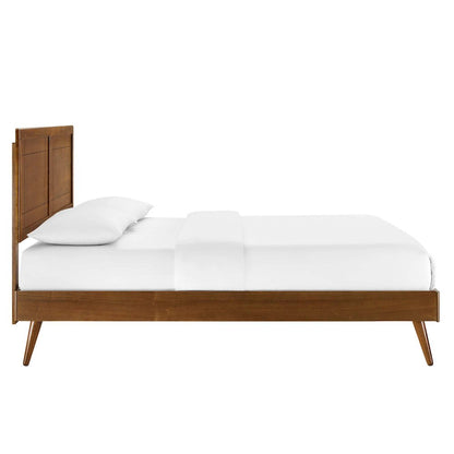 Marlee Wood Full Platform Bed With Splayed Legs