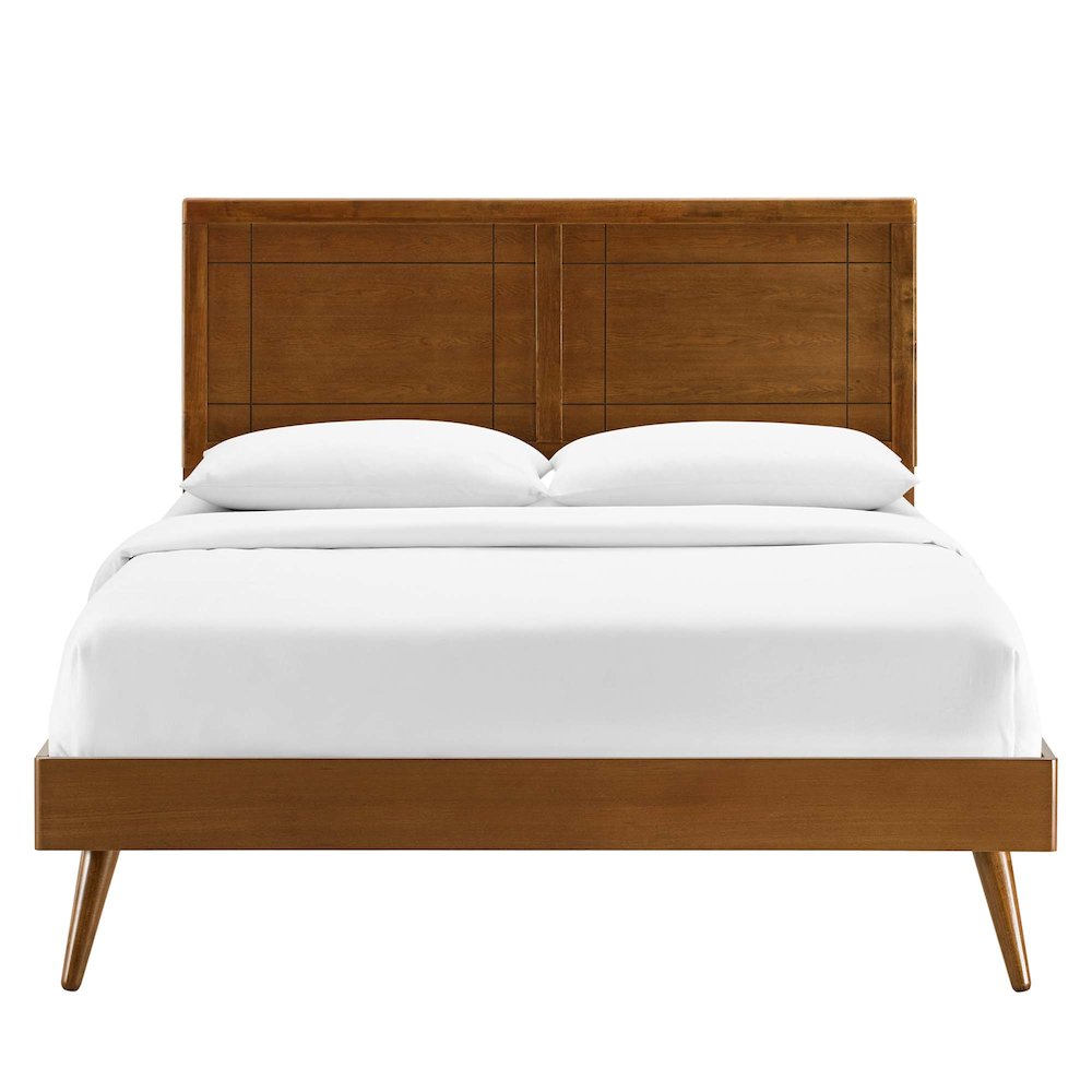 Marlee Wood Full Platform Bed With Splayed Legs