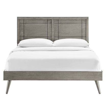Marlee Wood King Platform Bed With Splayed Legs