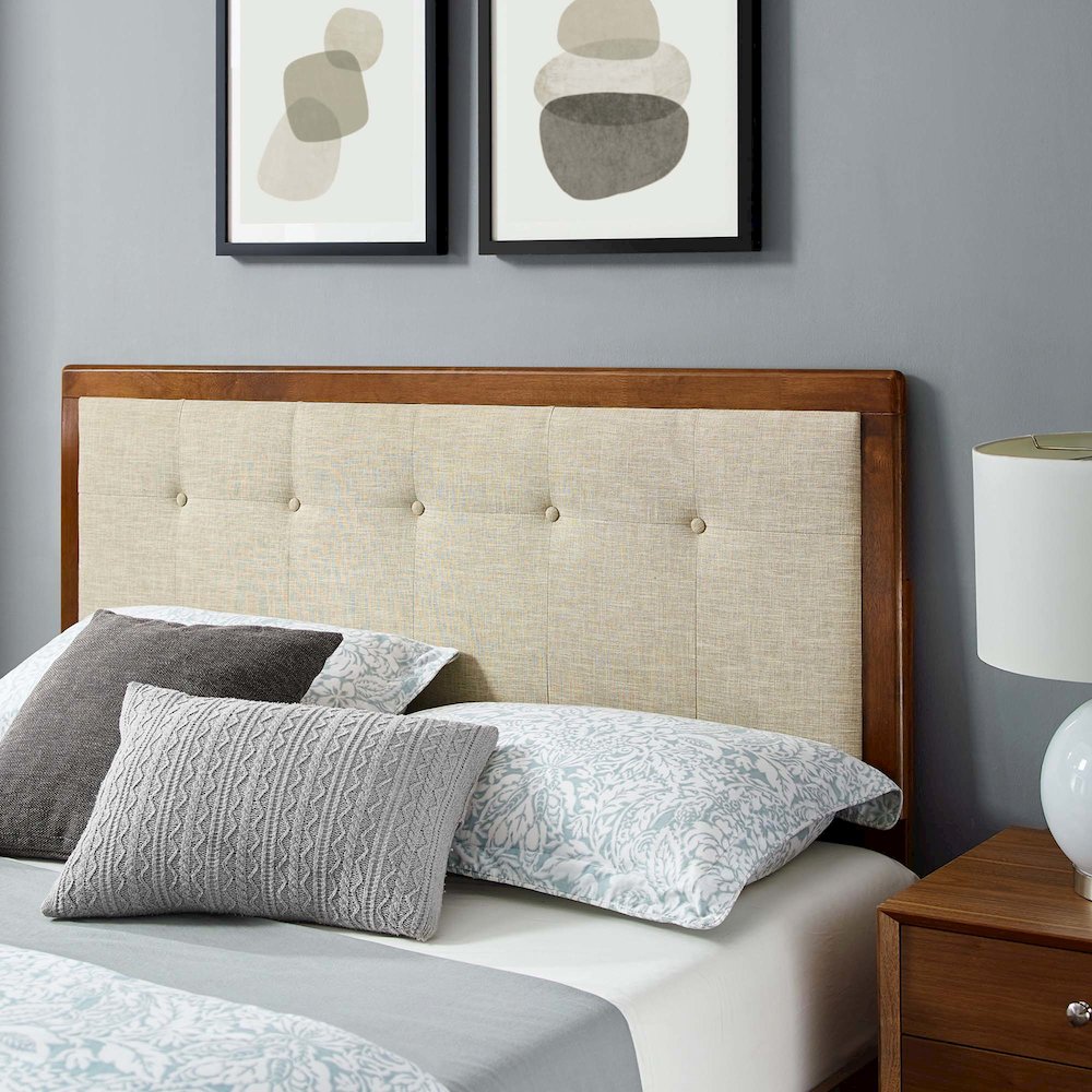 Willow Wood King Platform Bed With Splayed Legs
