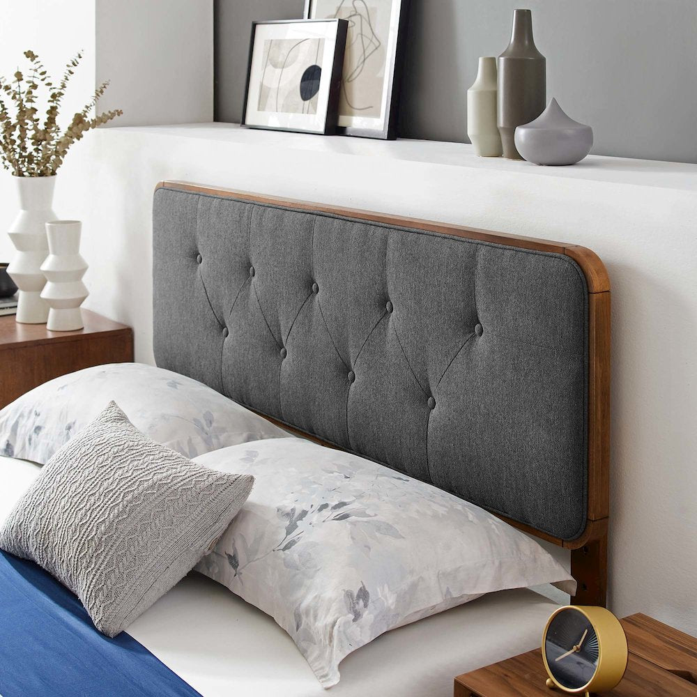 Bridgette Wood King Platform Bed With Angular Frame