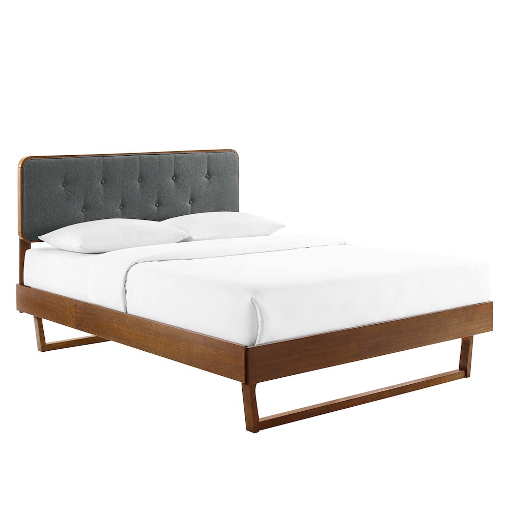 Bridgette Wood Twin Platform Bed With Angular Frame