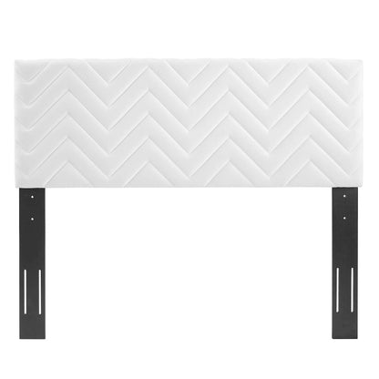 Mercy Chevron Tufted Performance Velvet Twin Headboard