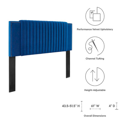 Felicity Channel Tufted Performance Velvet King/California King Headboard