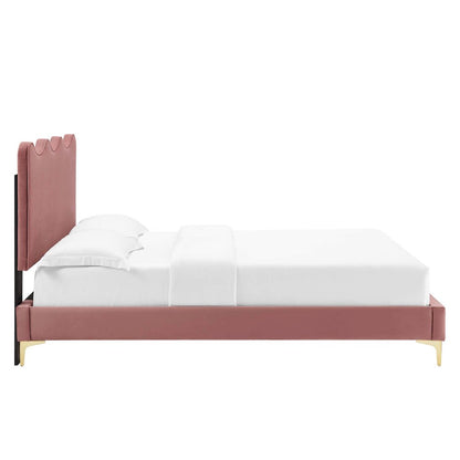 Current Performance Velvet Twin Platform Bed