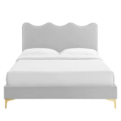 Current Performance Velvet Twin Platform Bed
