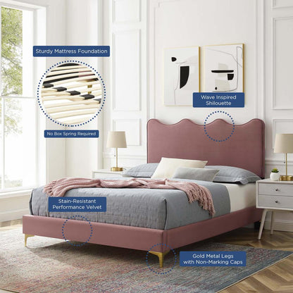Current Performance Velvet Full Platform Bed