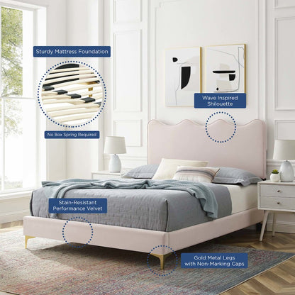 Current Performance Velvet Full Platform Bed