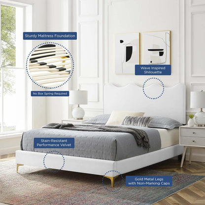 Current Performance Velvet Full Platform Bed