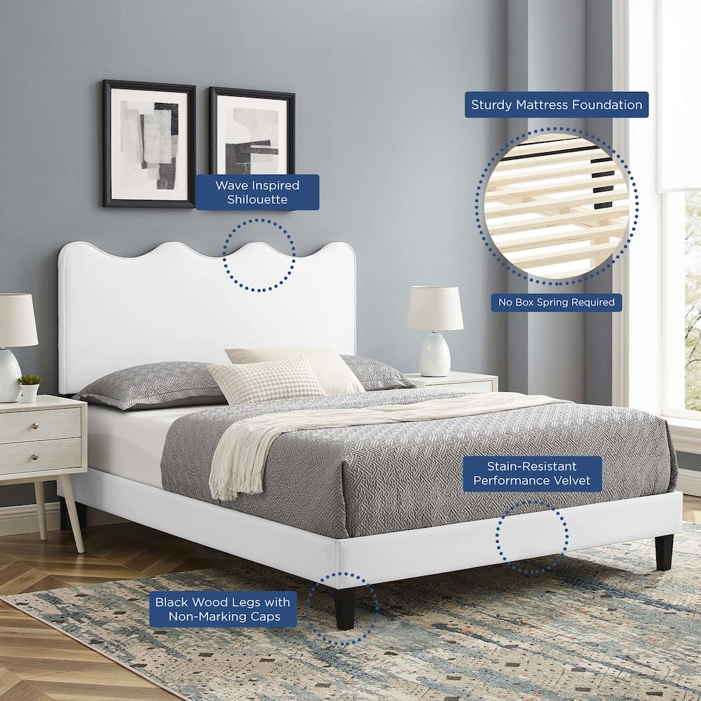 Current Performance Velvet Full Platform Bed