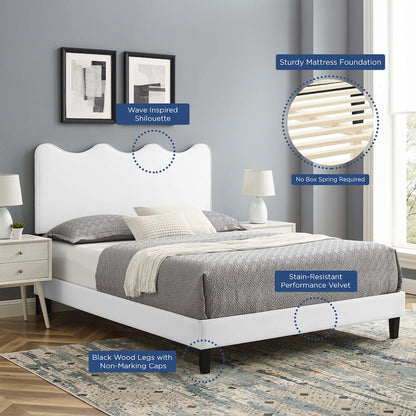Current Performance Velvet Full Platform Bed