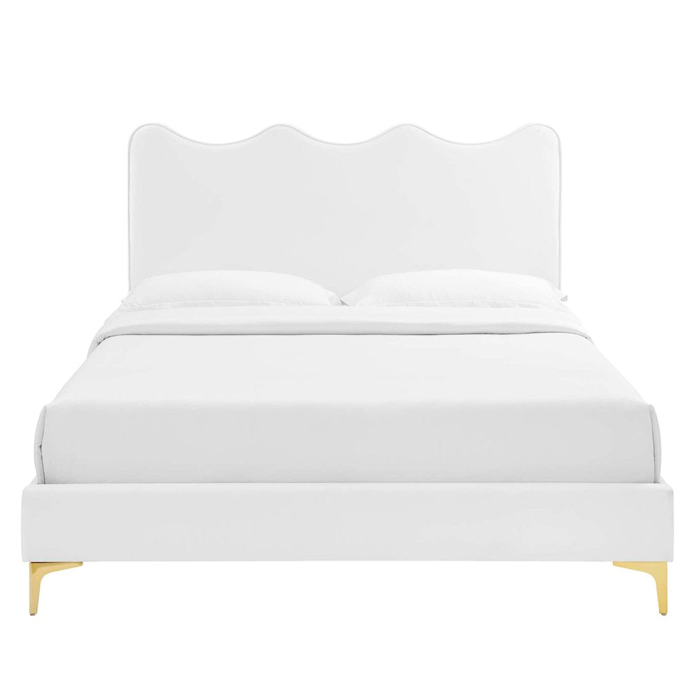 Current Performance Velvet Queen Platform Bed