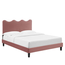 Current Performance Velvet Queen Platform Bed
