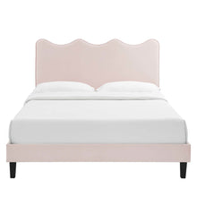 Current Performance Velvet Queen Platform Bed