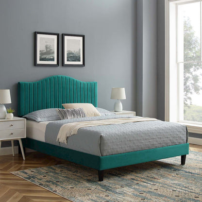 Juniper Channel Tufted Performance Velvet Full Platform Bed
