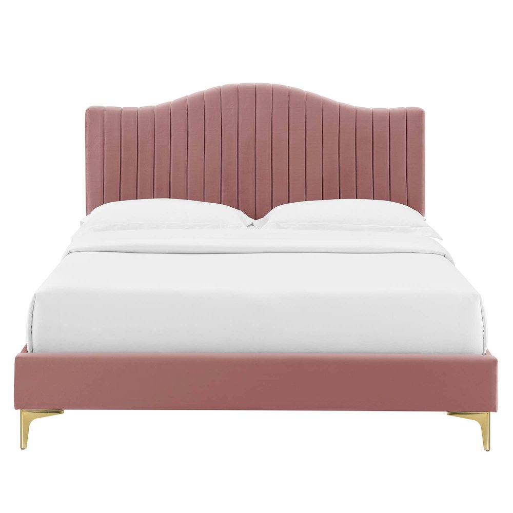 Juniper Channel Tufted Performance Velvet King Platform Bed