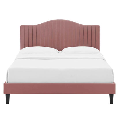 Juniper Channel Tufted Performance Velvet King Platform Bed
