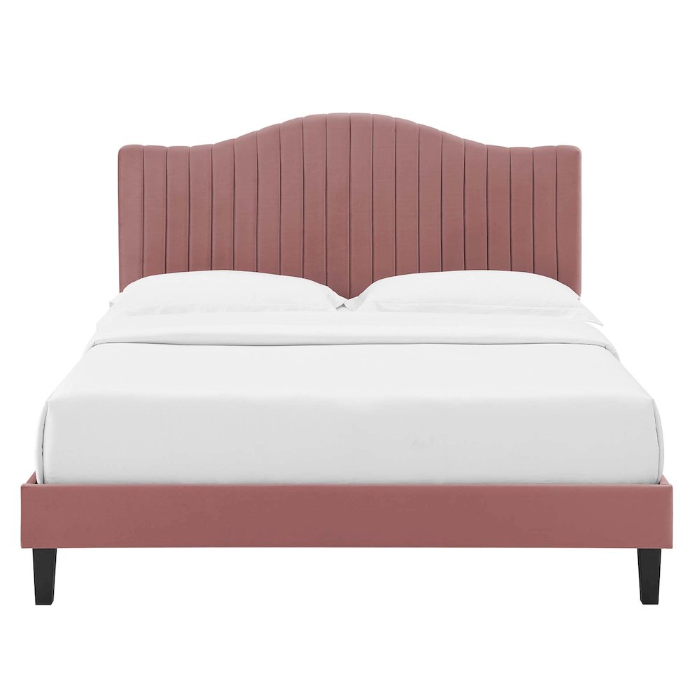 Juniper Channel Tufted Performance Velvet King Platform Bed