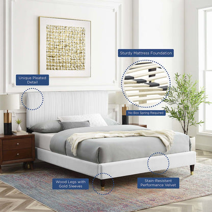 Peyton Performance Velvet Full Platform Bed